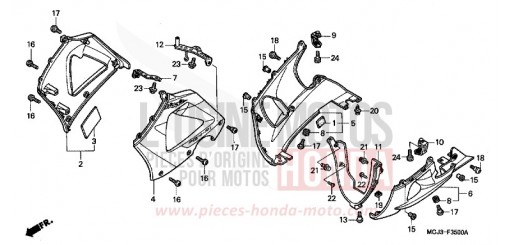 CAPOT INFERIEUR (1) CBR900RR1 de 2001